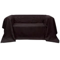 Micro-Suede Sofaüberwurf Tagesdecke Braun 270 x 350 cm