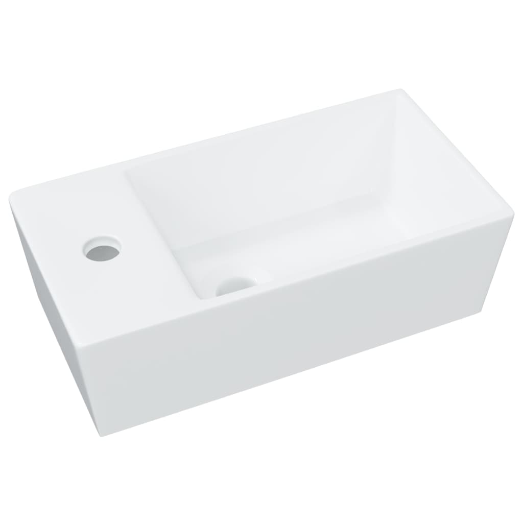 Waschbecken Weiß 48x25x15 cm Keramik