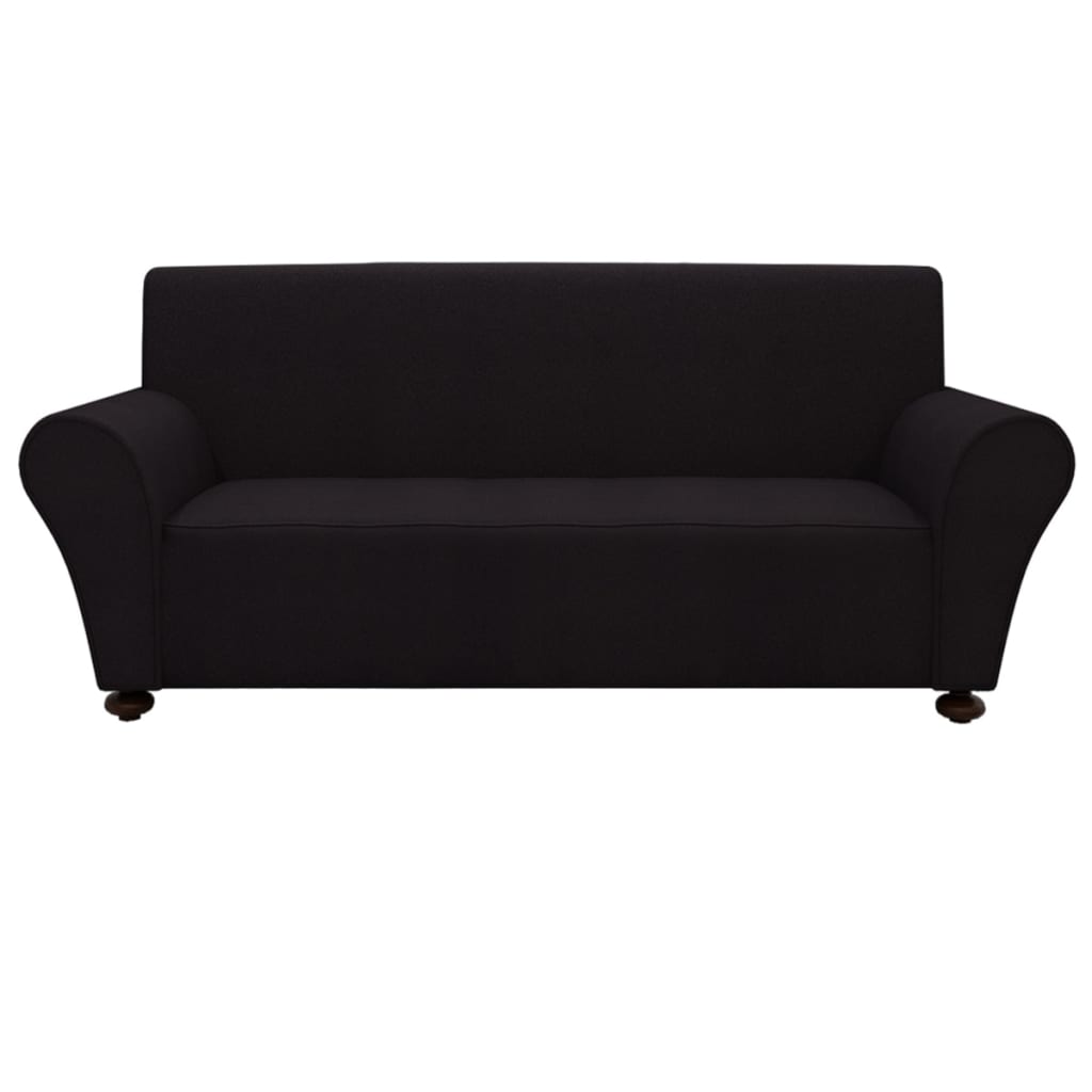 Stretch-Sofahusse Schwarz Polyester-Jersey