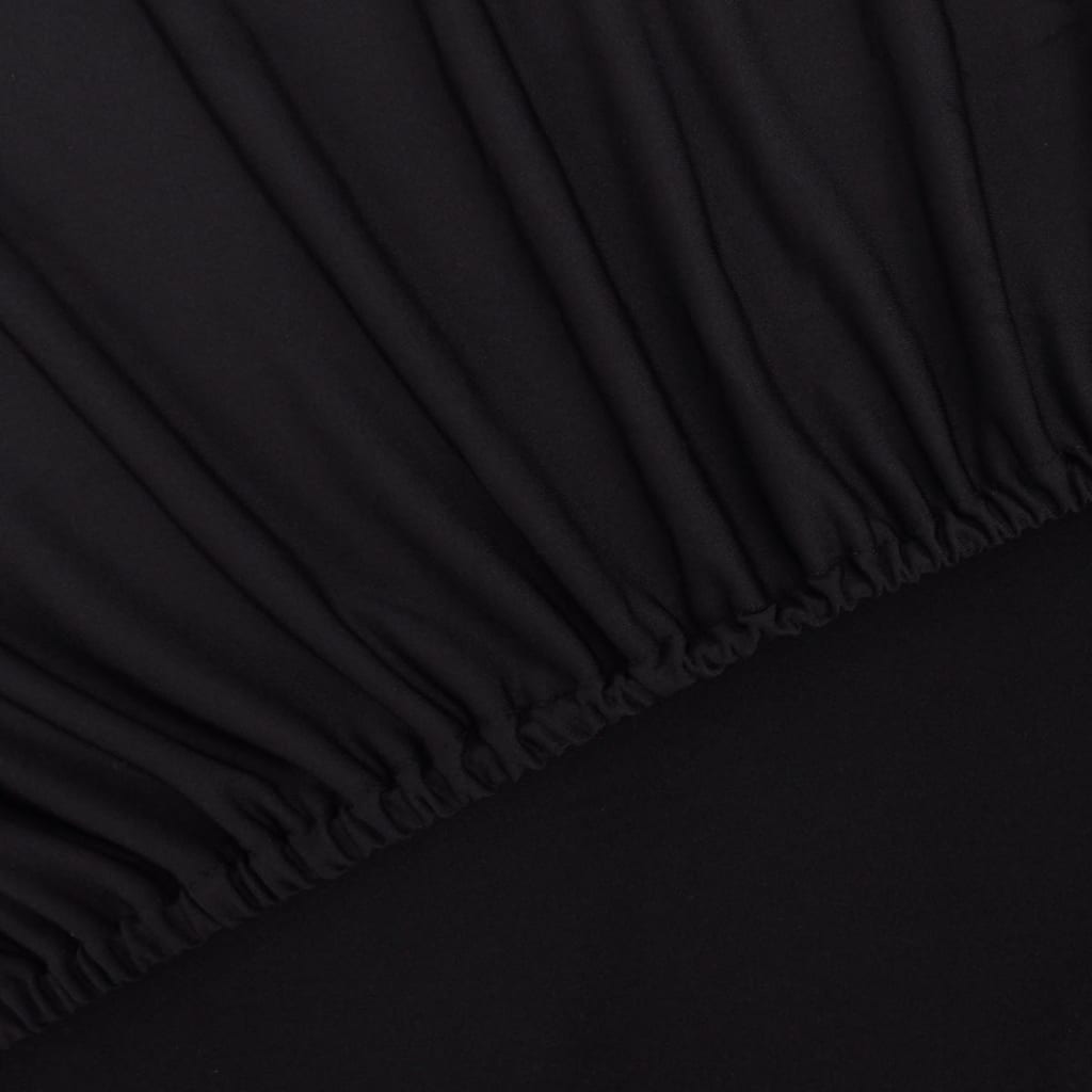 Stretch-Sofahusse Schwarz Polyester-Jersey