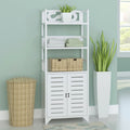 Badezimmerschrank Albuquerque Holz Weiß 46x24x117,5 cm