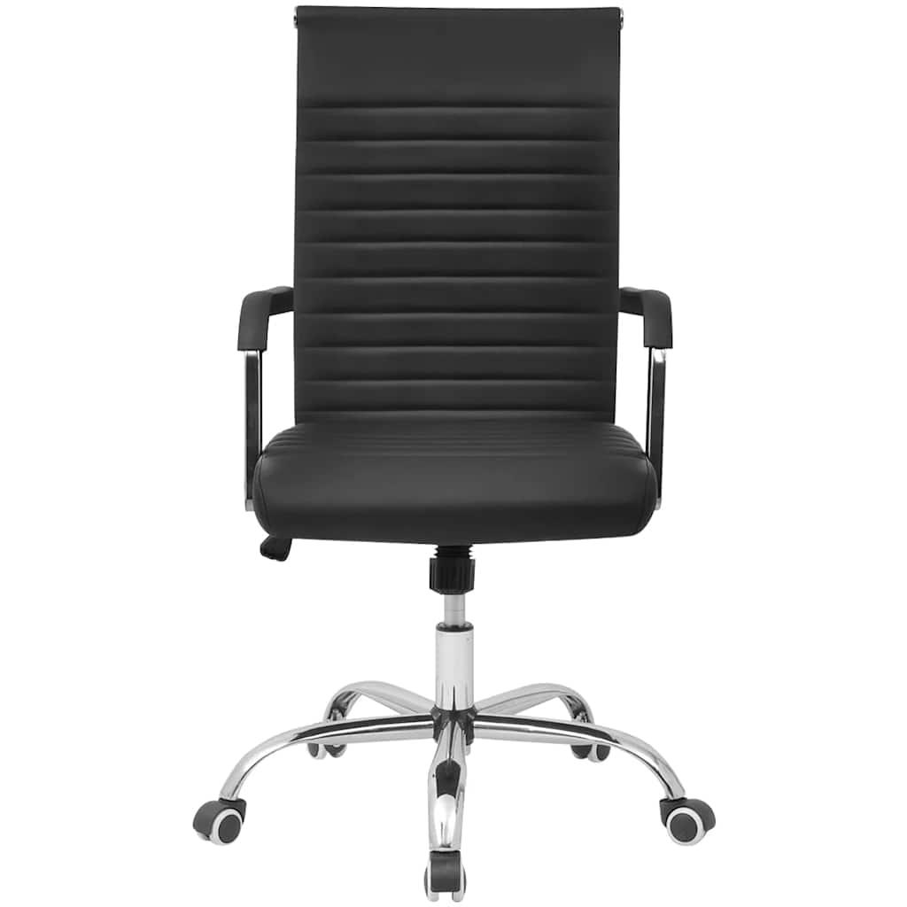 Bürostuhl Kunstleder 55x63 cm Schwarz