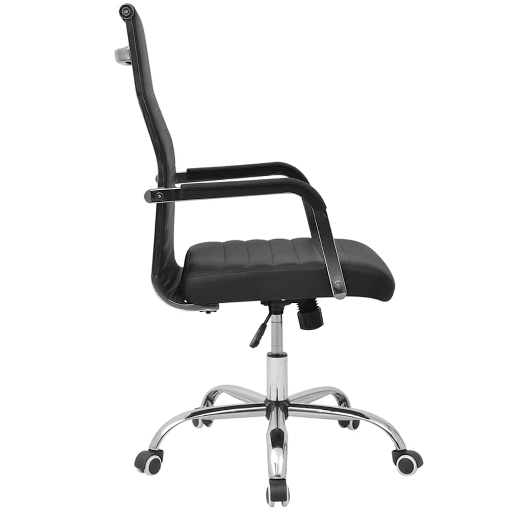 Bürostuhl Kunstleder 55x63 cm Schwarz