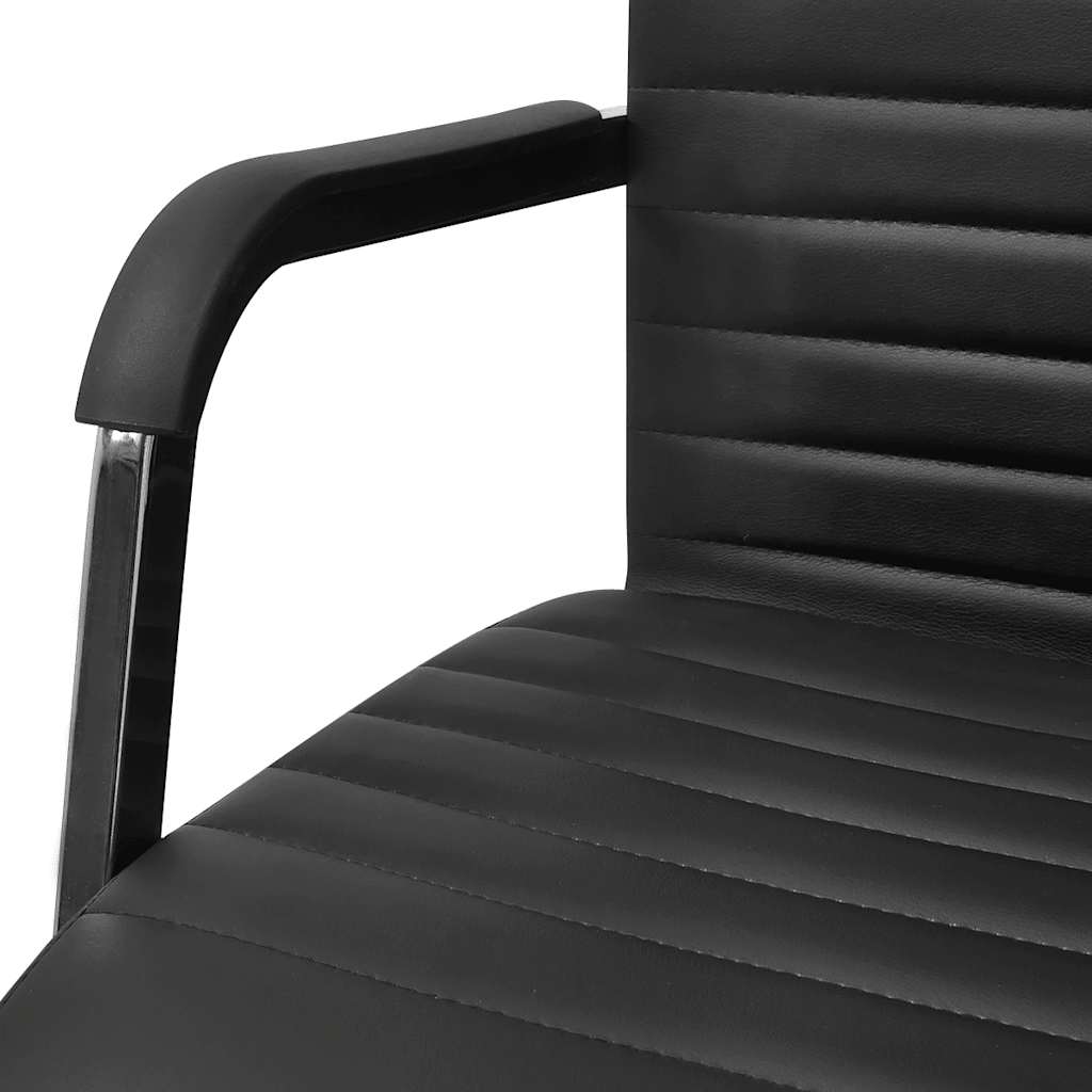 Bürostuhl Kunstleder 55x63 cm Schwarz
