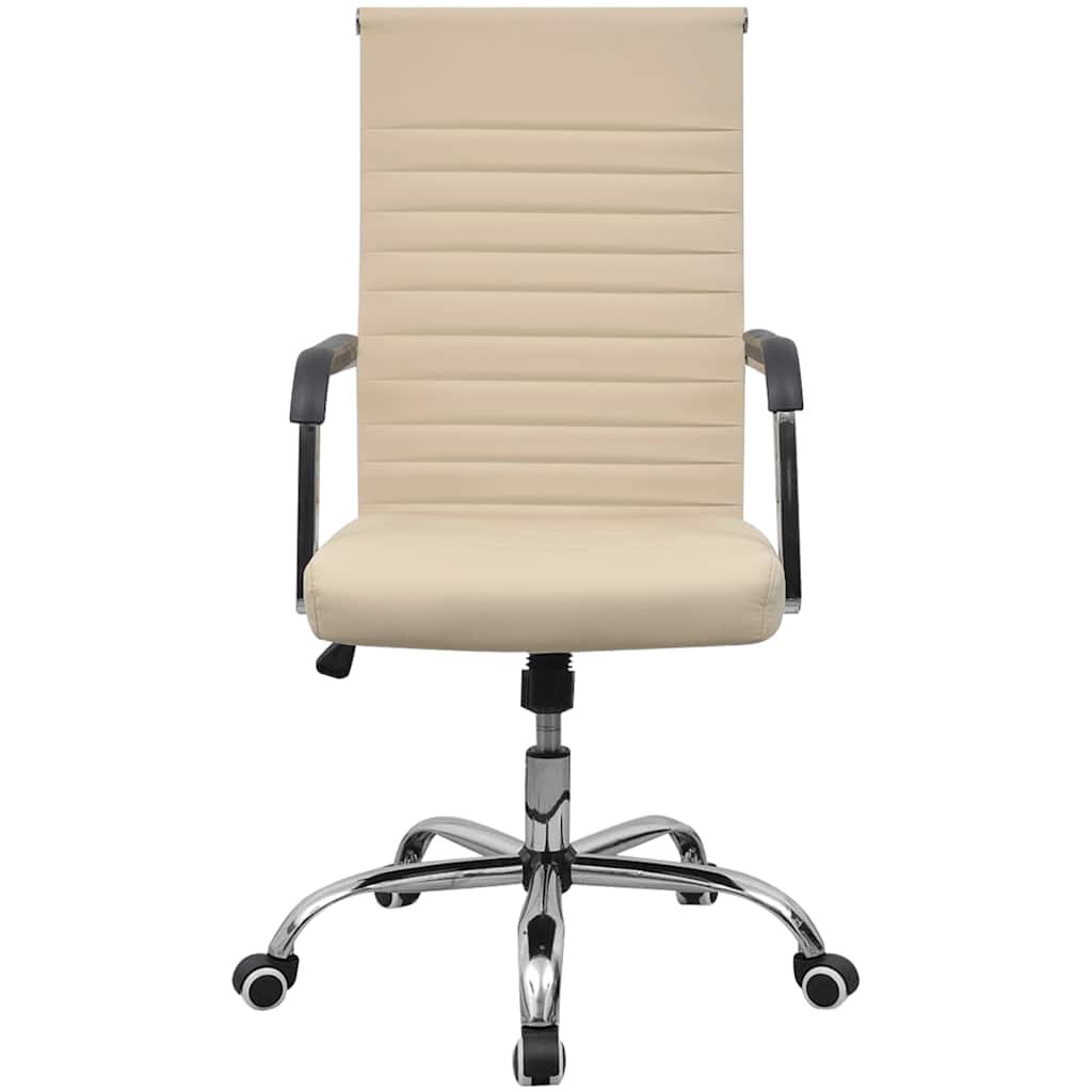 Bürostuhl Kunstleder 55 x 63 cm Creme