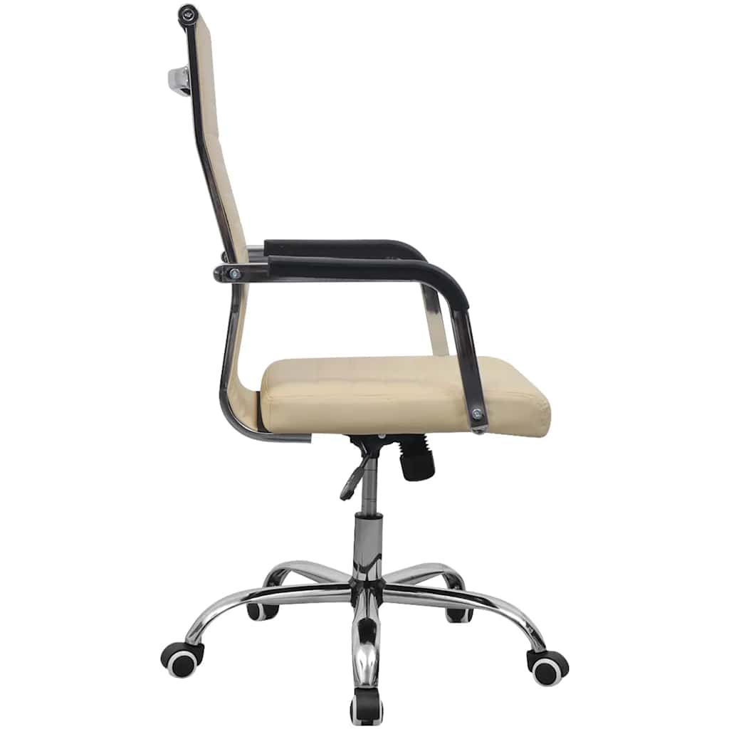 Bürostuhl Kunstleder 55 x 63 cm Creme