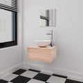 3-tlg. Badmöbel und Waschbecken Set Beige