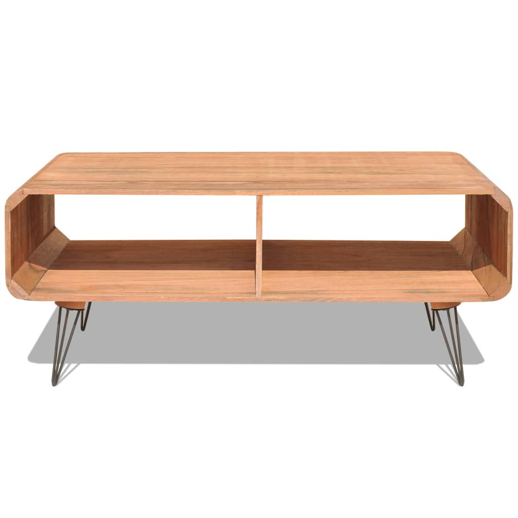 Couchtisch 90×55,5×38,5 cm Massivholz Paulownia Braun