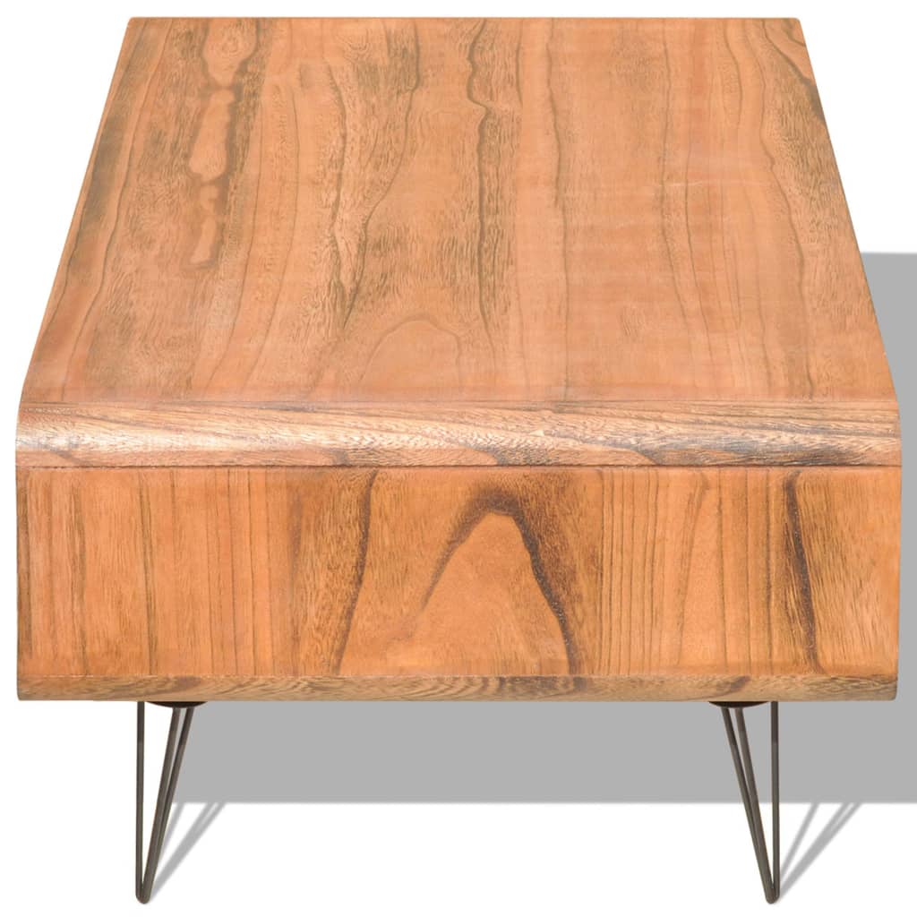Couchtisch 90×55,5×38,5 cm Massivholz Paulownia Braun