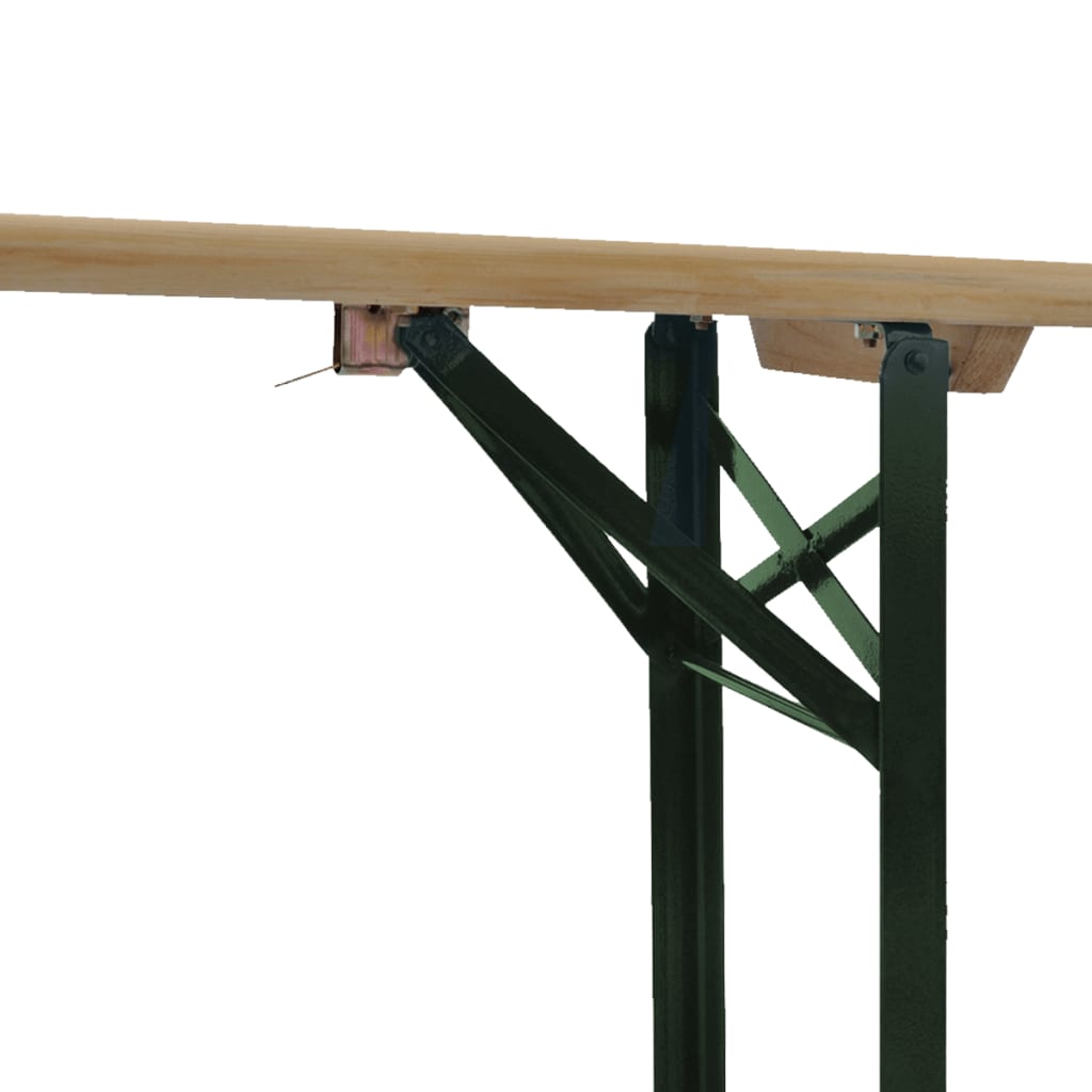 Biertisch mit 2 Bänken Klappbar 220 cm Tannenholz