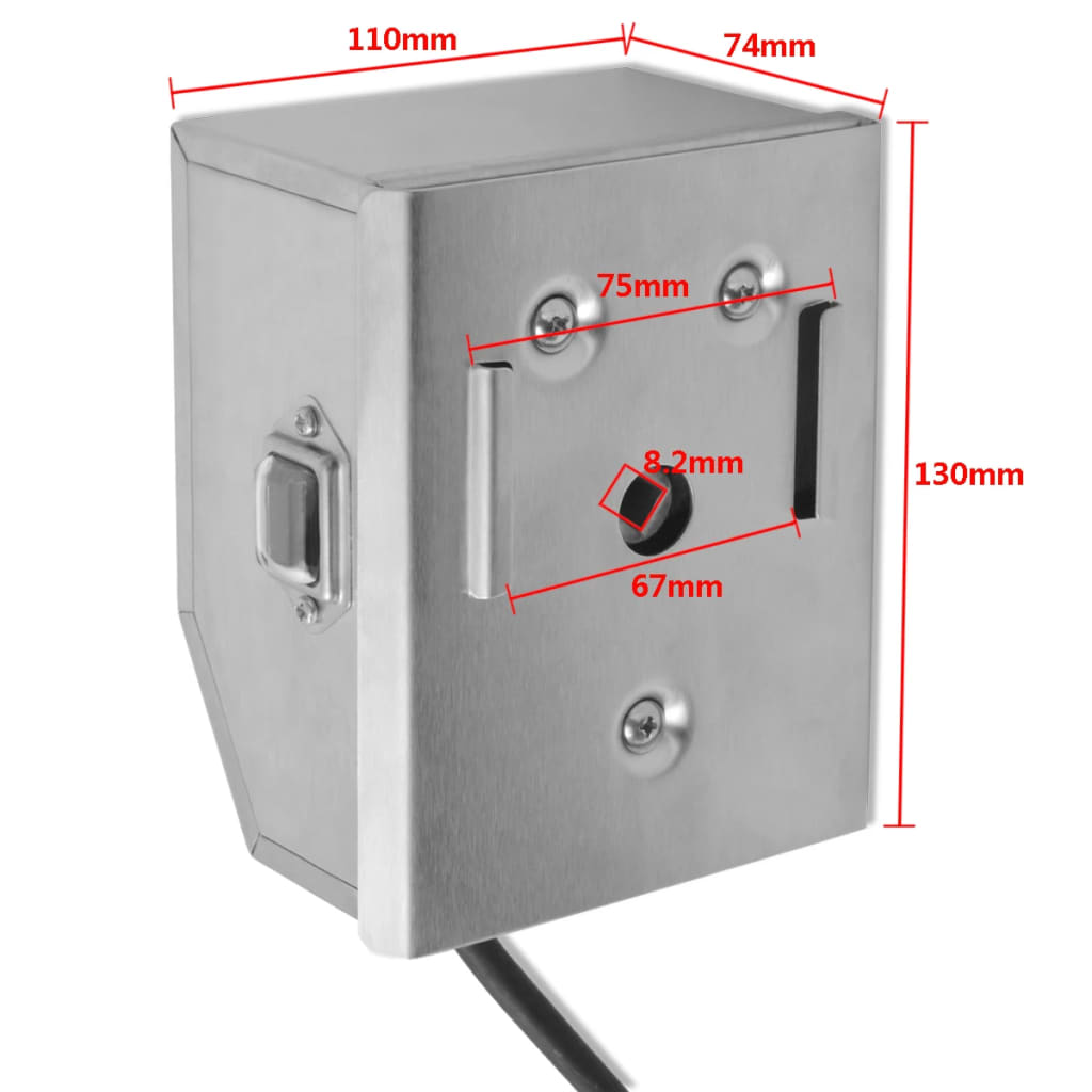 BBQ Rotisserie-Drehspieß mit professionellem Motor Stahl 900 mm