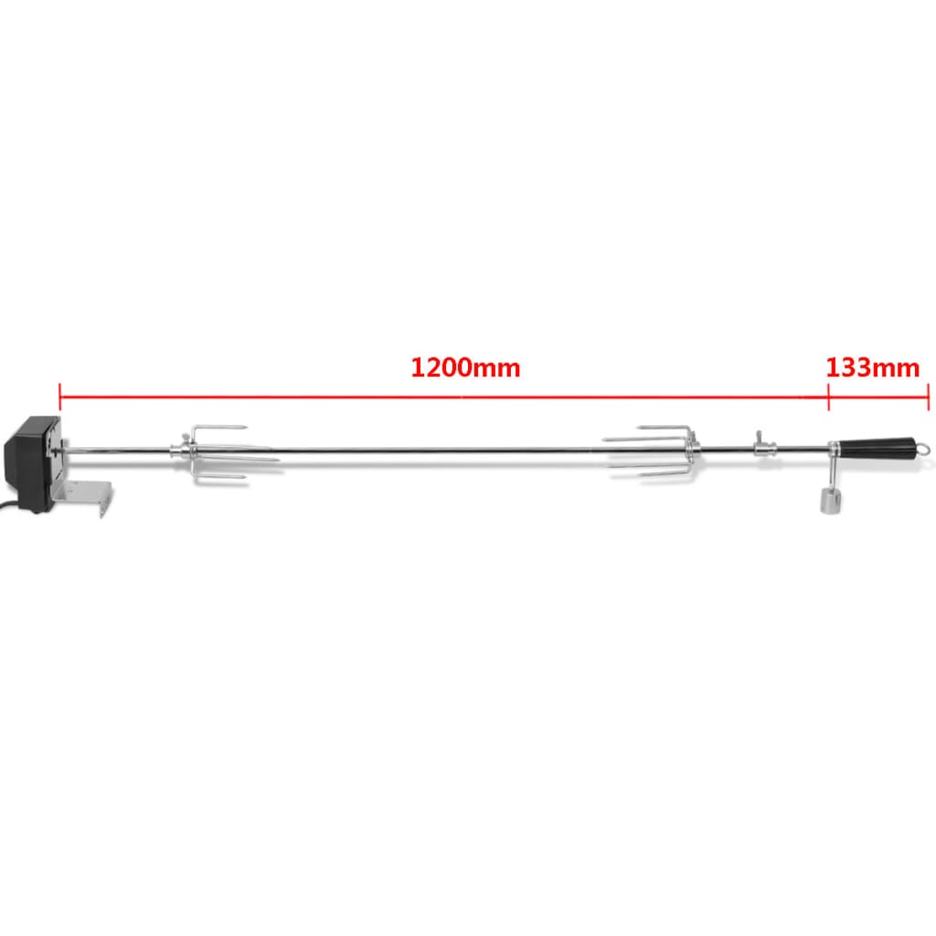 Rotisserie Grill mit Elektromotor Stahl 1200 mm