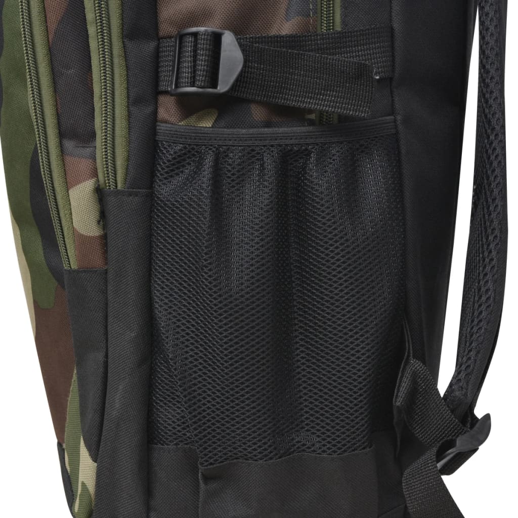 Schulrucksack 40 L Schwarz und Tarnfarbe