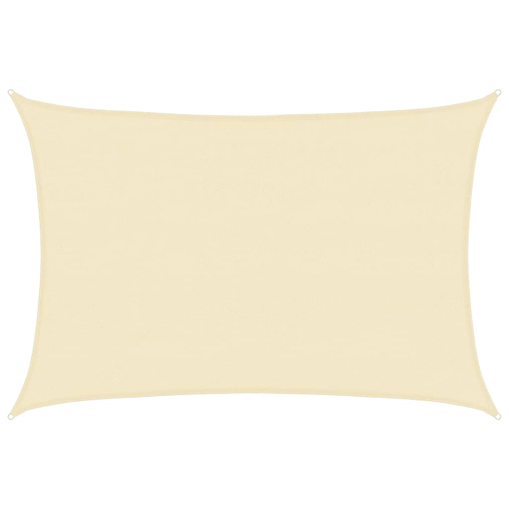 Sonnensegel HDPE Rechteckig 4x6 m Creme