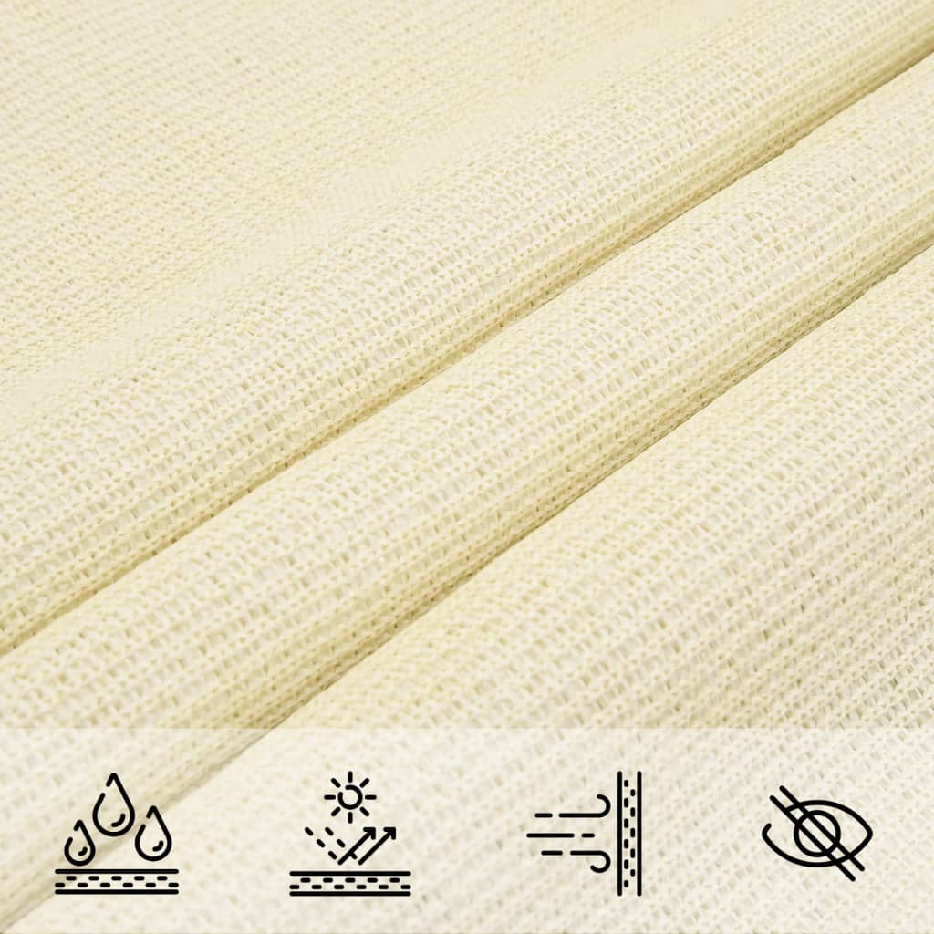 Sonnensegel HDPE Dreieckig 3,6x3,6x3,6 m Creme