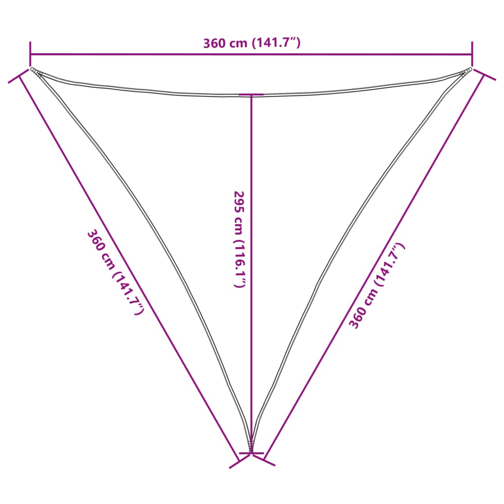 Sonnensegel Oxford-Gewebe Dreieckig 3,6x3,6x3,6 m Anthrazit
