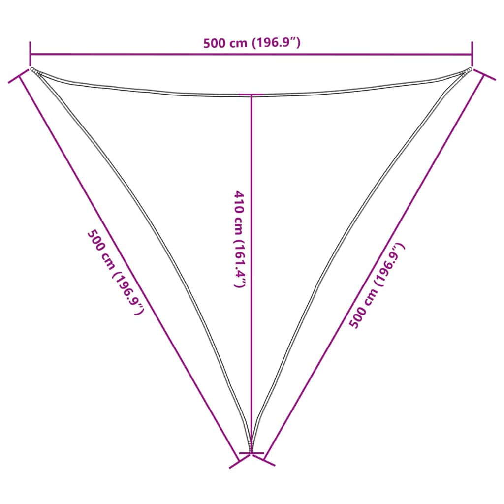 Sonnensegel Oxford-Gewebe Dreieckig 5x5x5 m Anthrazit