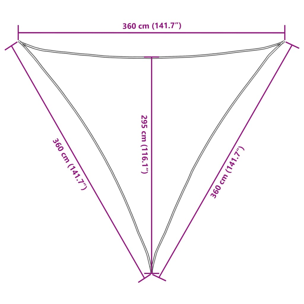Sonnensegel Oxford-Gewebe Dreieckig 3,6x3,6x3,6 m Terracotta