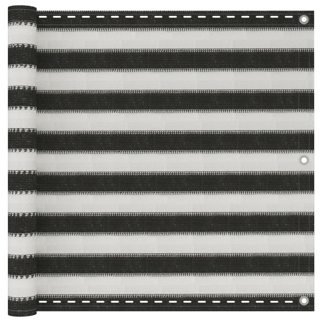 Balkonsichtschutz HDPE 90x600 cm anthrazit und weiß