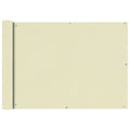 Balkonsichtschutz Oxfordgewebe 75x600 cm Creme
