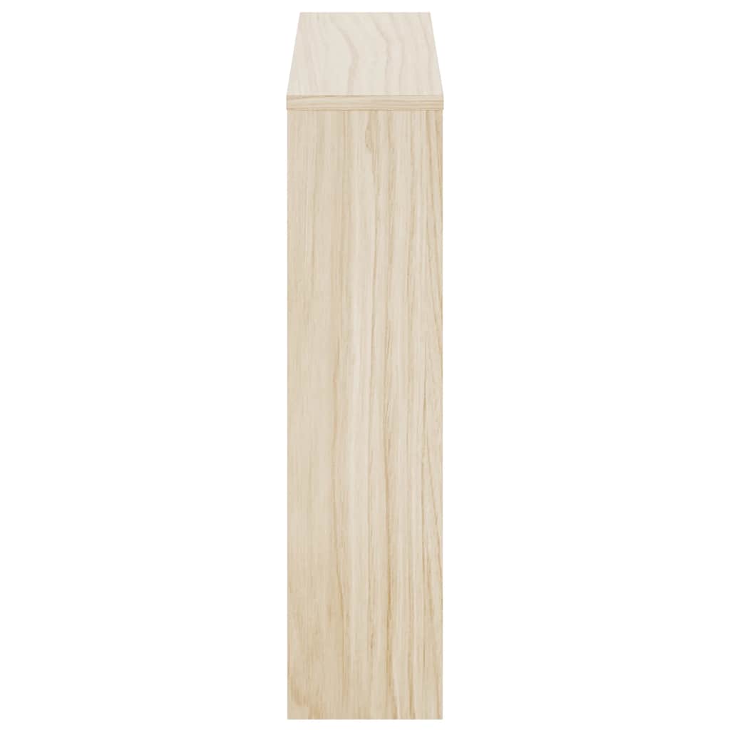 Schuhschrank mit 2 Fächern Spiegel Eiche-Optik 63x17x67 cm