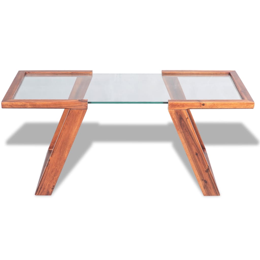 Couchtisch Massivholz Akazie Braun 100x50x40 cm