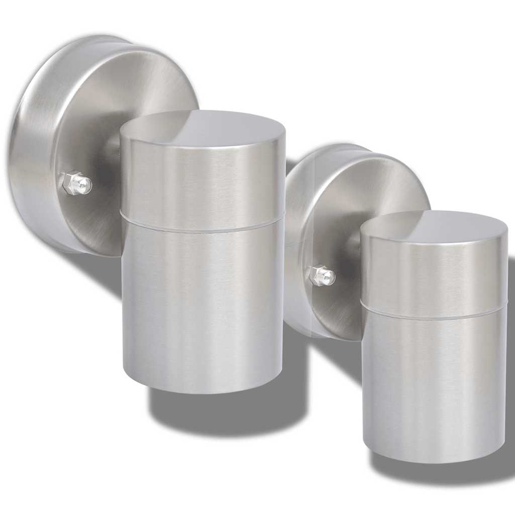 Outdoor LED-Wandleuchten 2 Stk. Edelstahl Abwärtsstrahlend