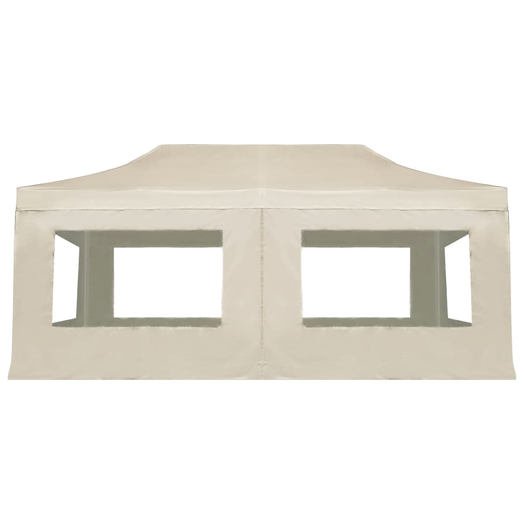 Profi-Partyzelt Faltbar mit Wänden Aluminium 6×3m Creme