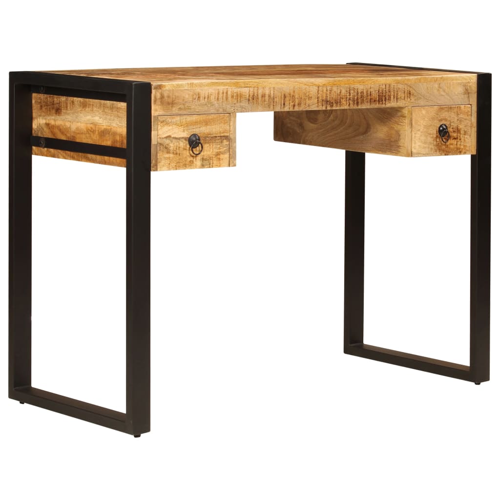 Schreibtisch mit 2 Schubladen 110 x 50 x 77 cm Mangoholz Massiv