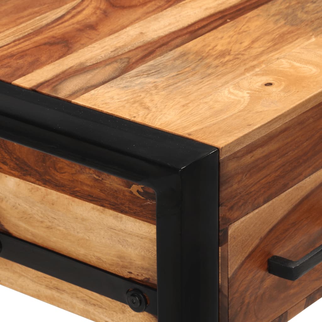 Schreibtisch mit 2 Schubladen 110x50x77 cm Massivholz Akazie
