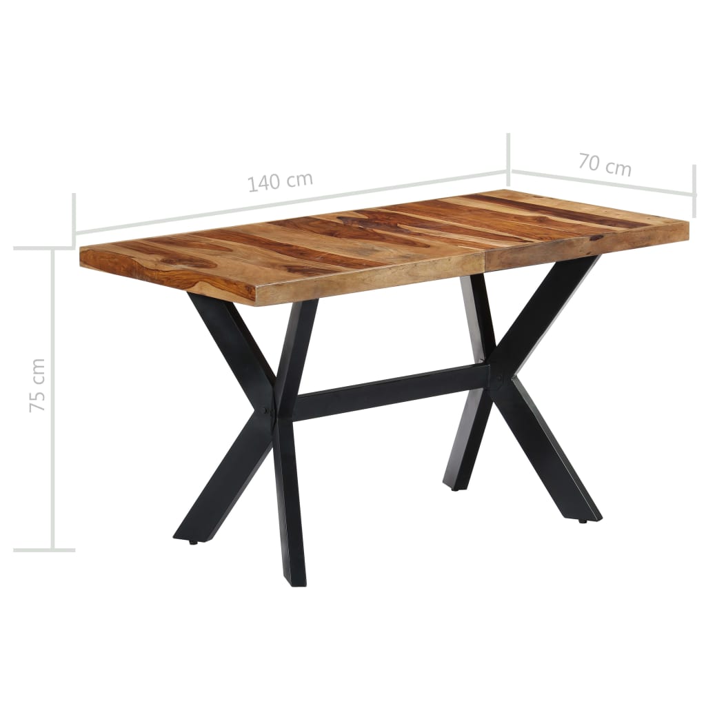 Esstisch 140x70x75 cm Massivholz Akazie