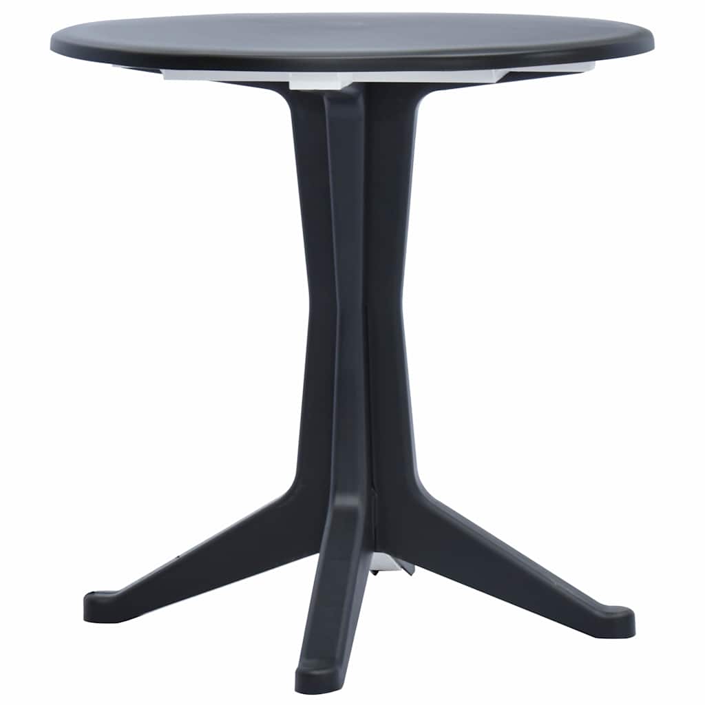 Gartentisch Anthrazit 70 cm Kunststoff