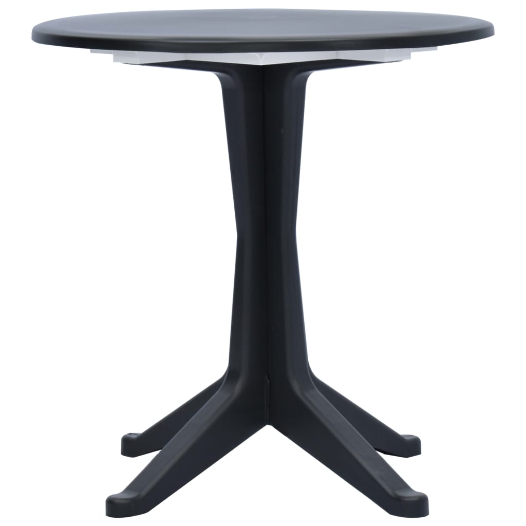 Gartentisch Anthrazit 70 cm Kunststoff