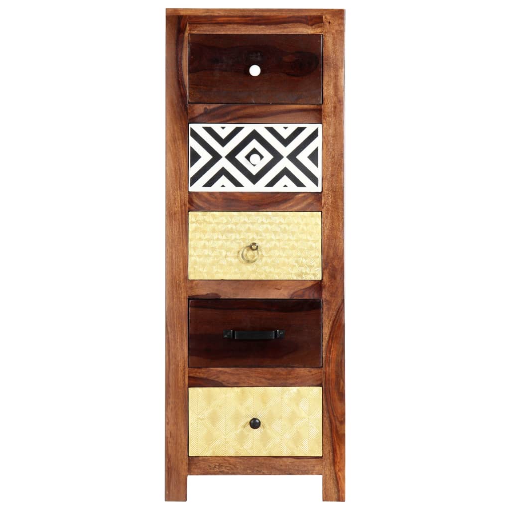 Beistellschrank 40x30x110 cm Massivholz Akazie