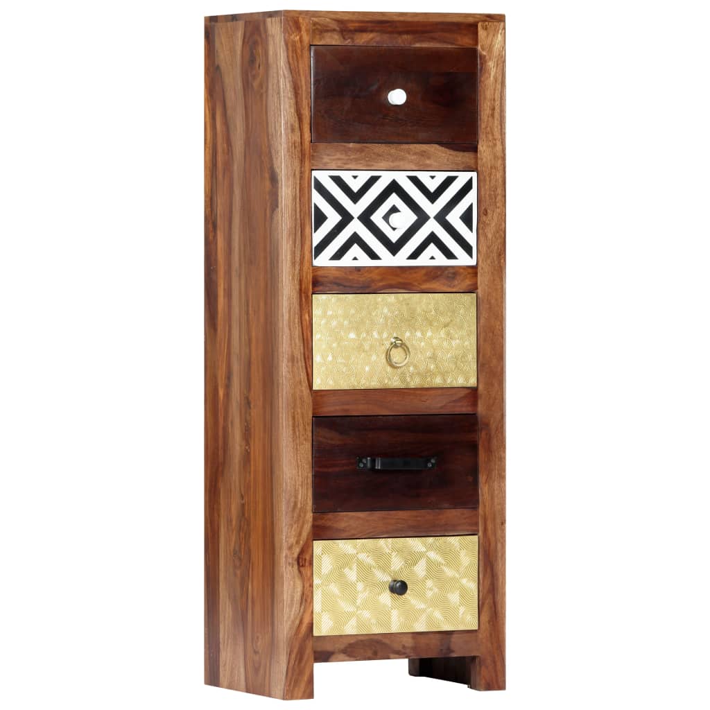 Beistellschrank 40x30x110 cm Massivholz Akazie