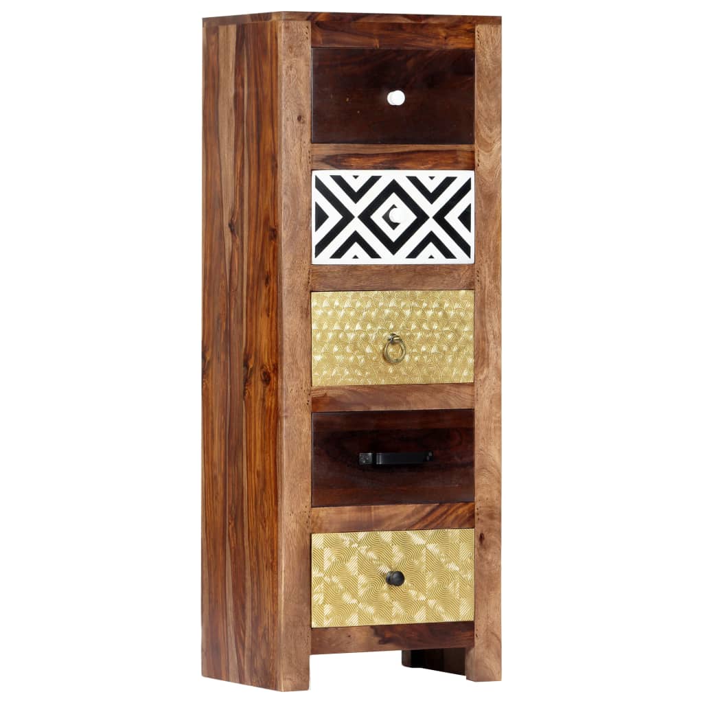 Beistellschrank 40x30x110 cm Massivholz Akazie
