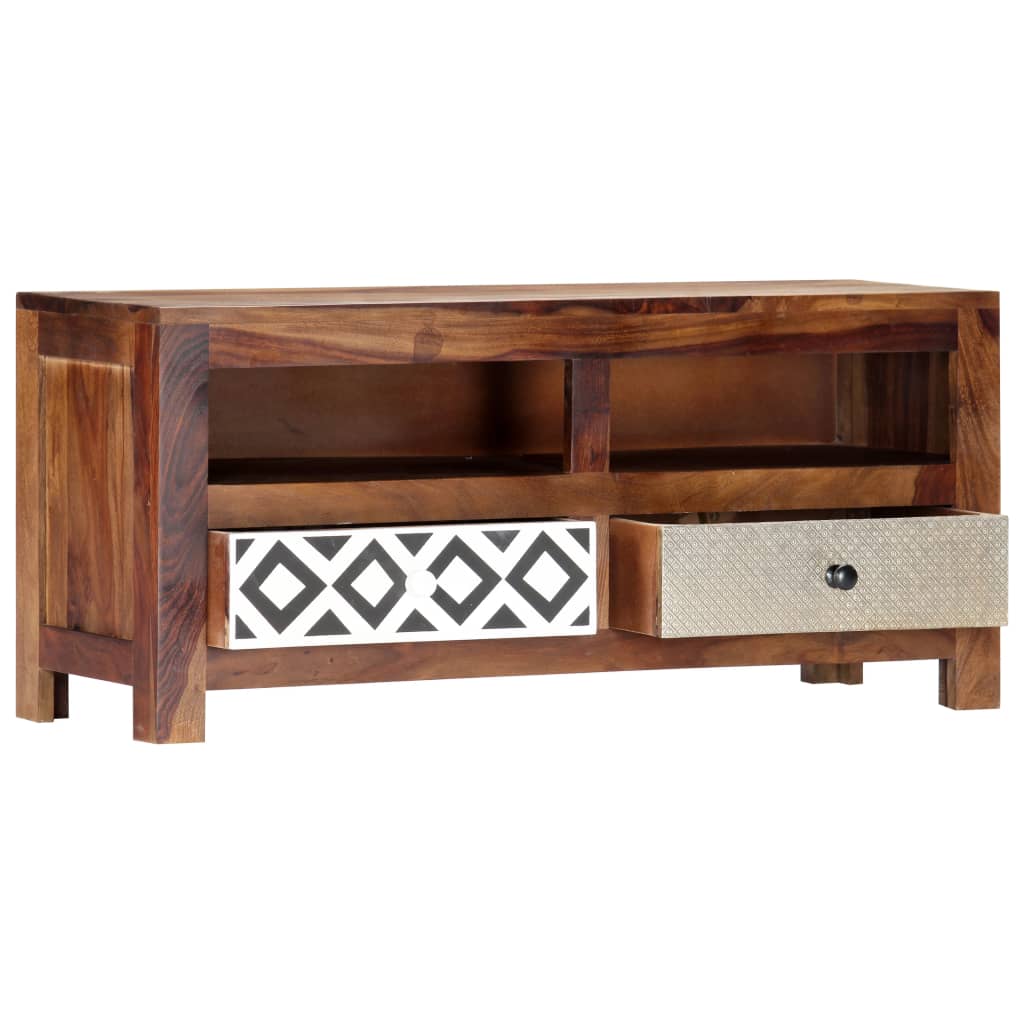 TV-Schrank 90x30x40 cm Massivholz Akazie