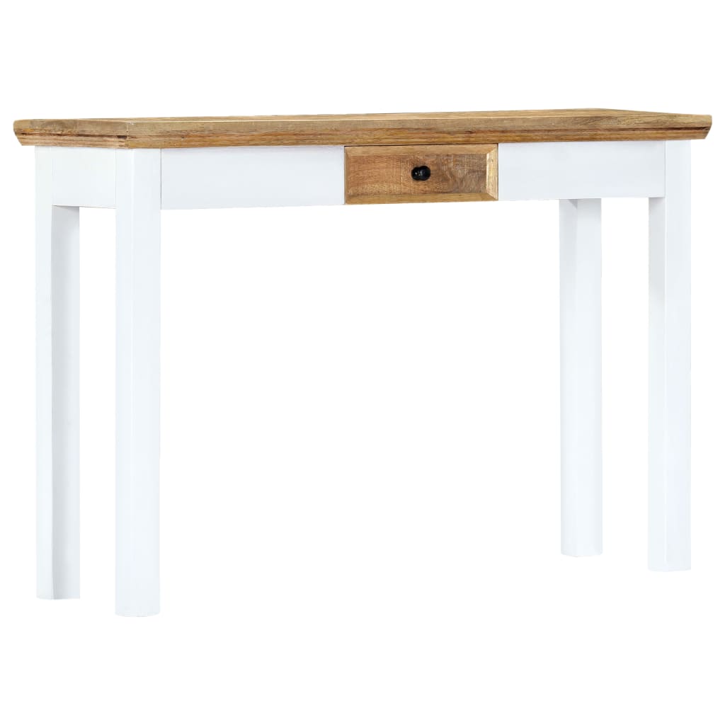 Konsolentisch Weiß und Braun 110 x 35 x 75 cm Mangoholz Massiv
