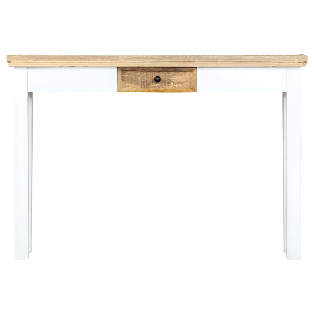 Konsolentisch Weiß und Braun 110 x 35 x 75 cm Mangoholz Massiv