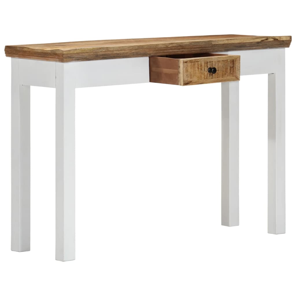 Konsolentisch Weiß und Braun 110 x 35 x 75 cm Mangoholz Massiv