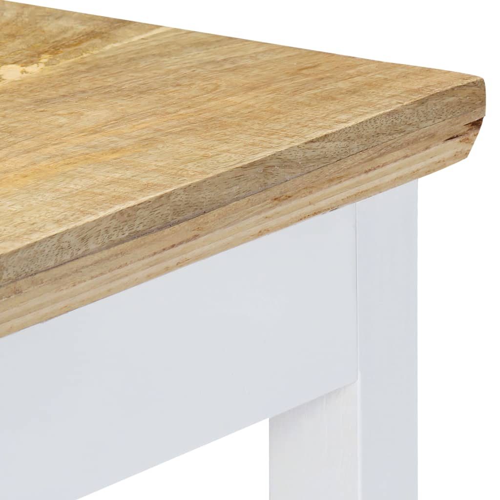 Konsolentisch Weiß und Braun 110 x 35 x 75 cm Mangoholz Massiv