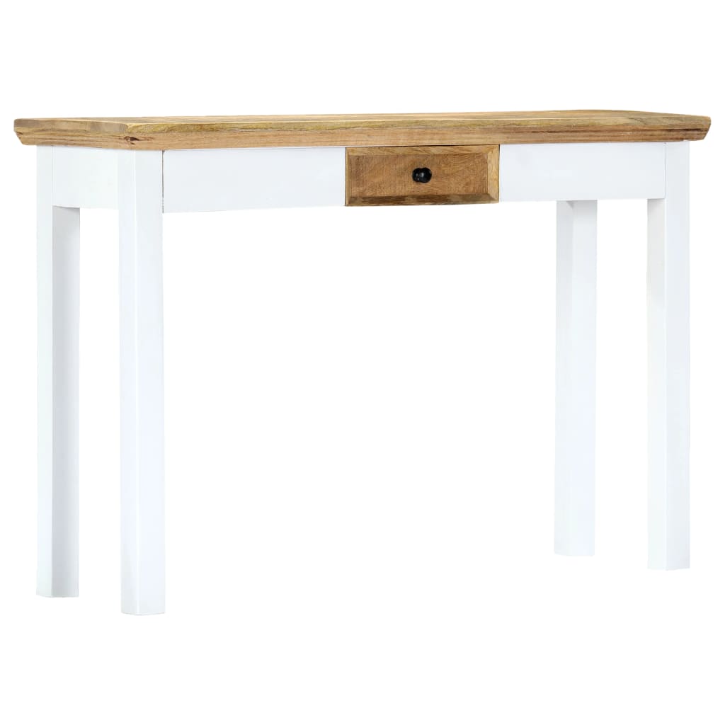Konsolentisch Weiß und Braun 110 x 35 x 75 cm Mangoholz Massiv