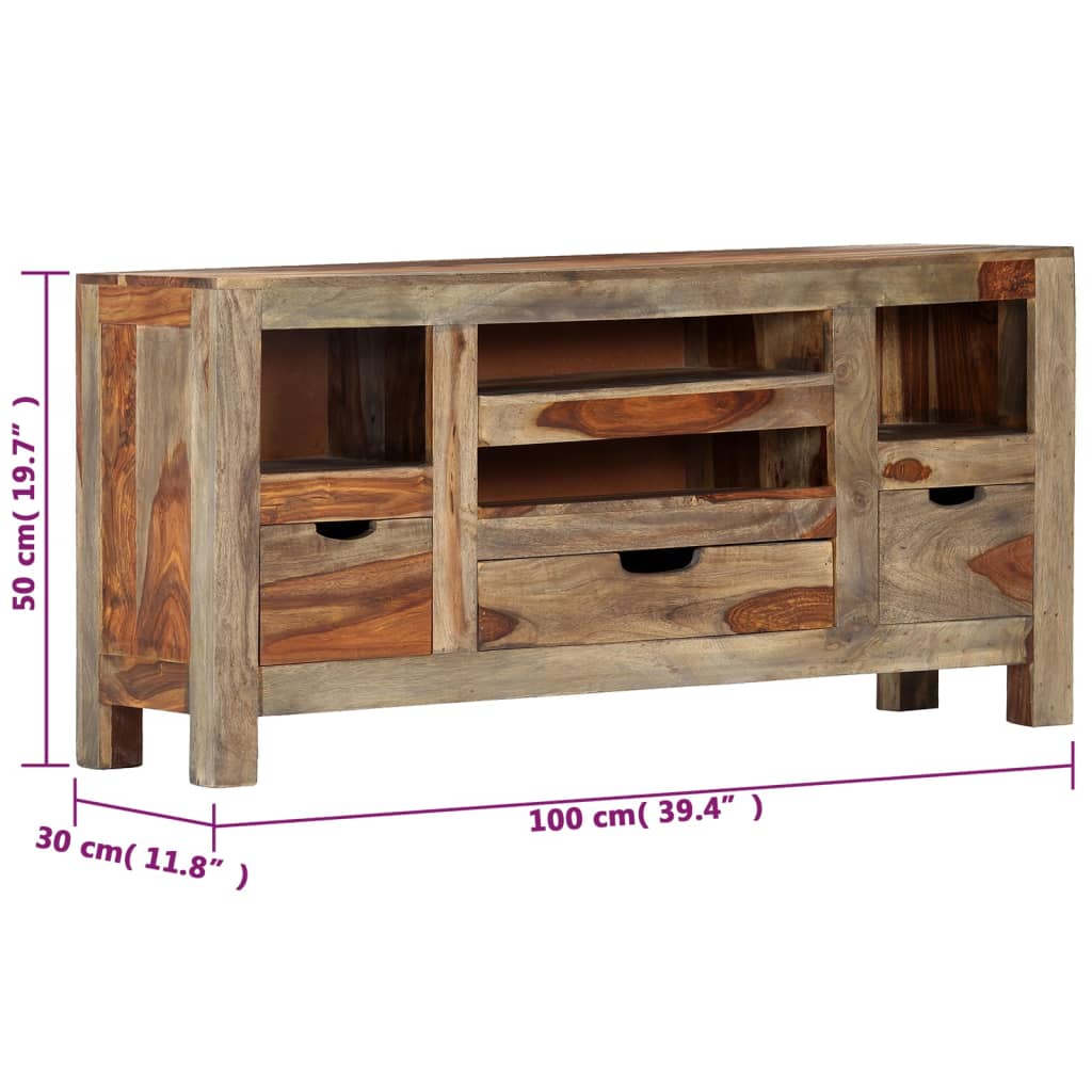 Sideboard 100x30x50 cm Massivholz Akazie