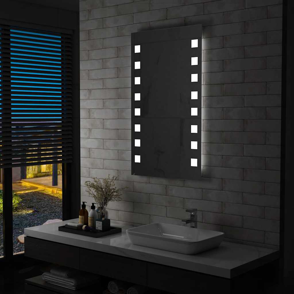Badezimmer-Wandspiegel mit LEDs 60x100 cm