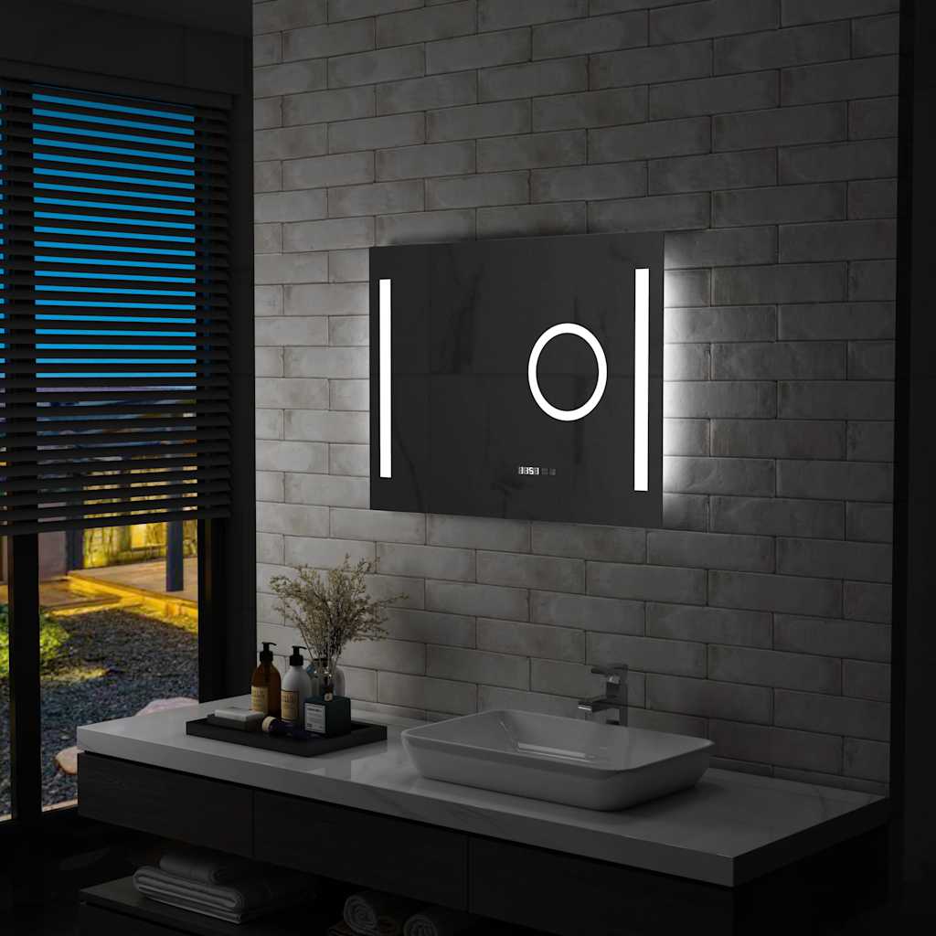 LED-Badspiegel mit Berührungssensor 80x60 cm