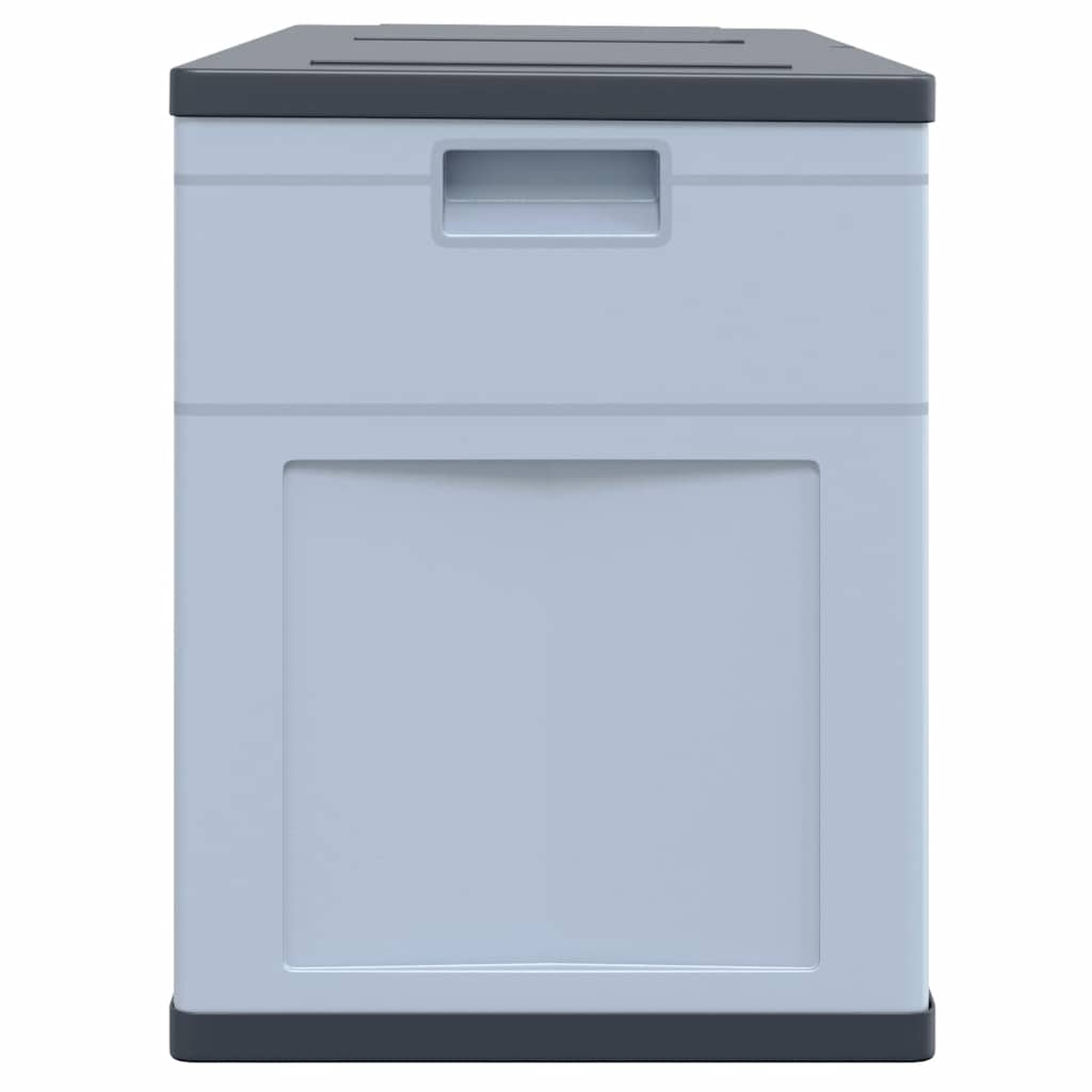 Garten-Aufbewahrungsbox 320 L Grau Schwarz