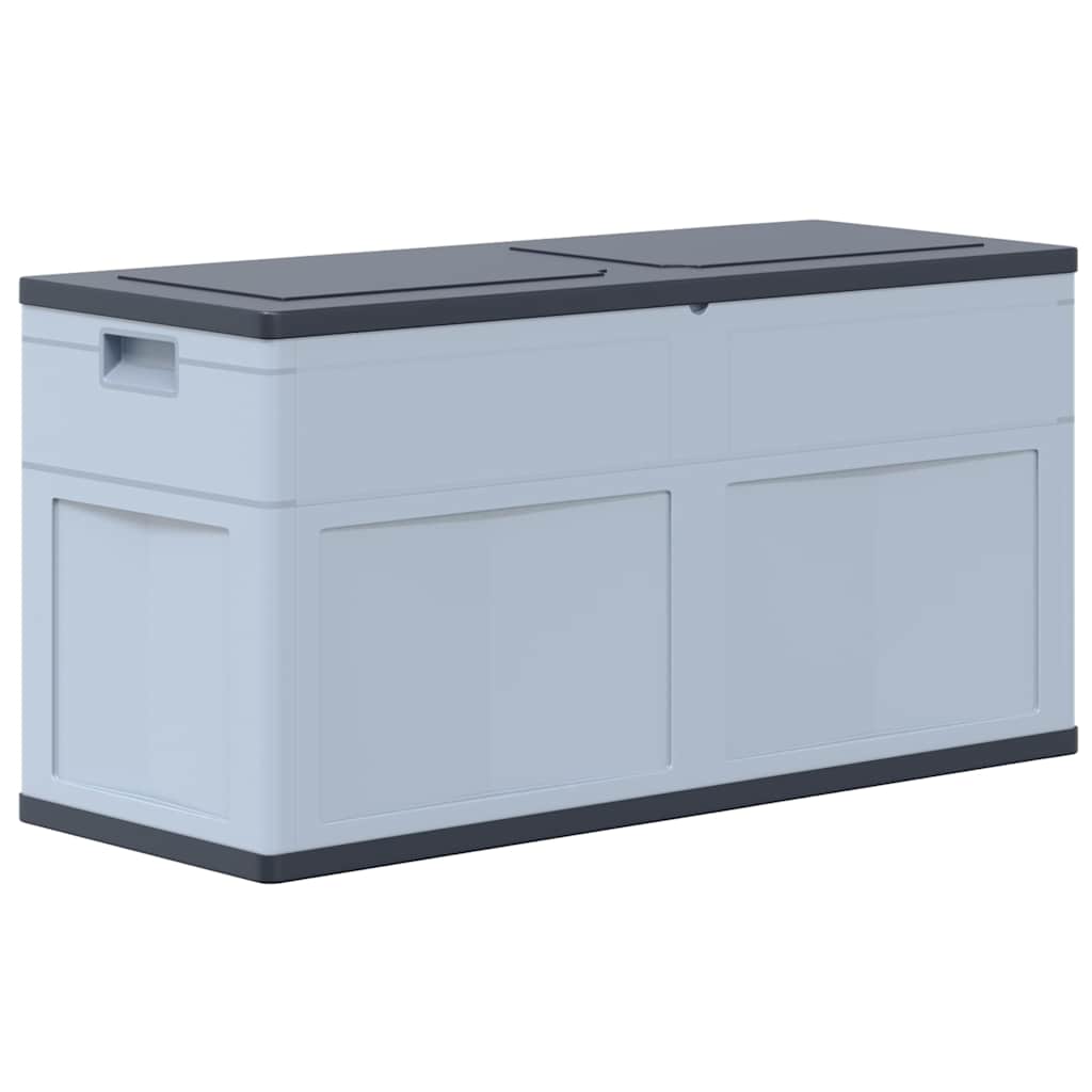 Garten-Aufbewahrungsbox 320 L Grau Schwarz