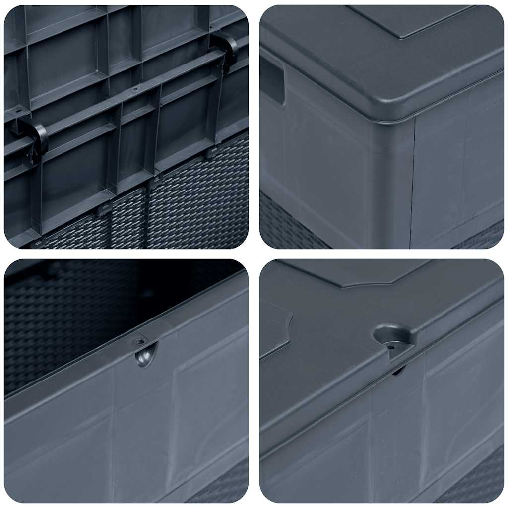 Garten-Aufbewahrungsbox 320 L Anthrazit