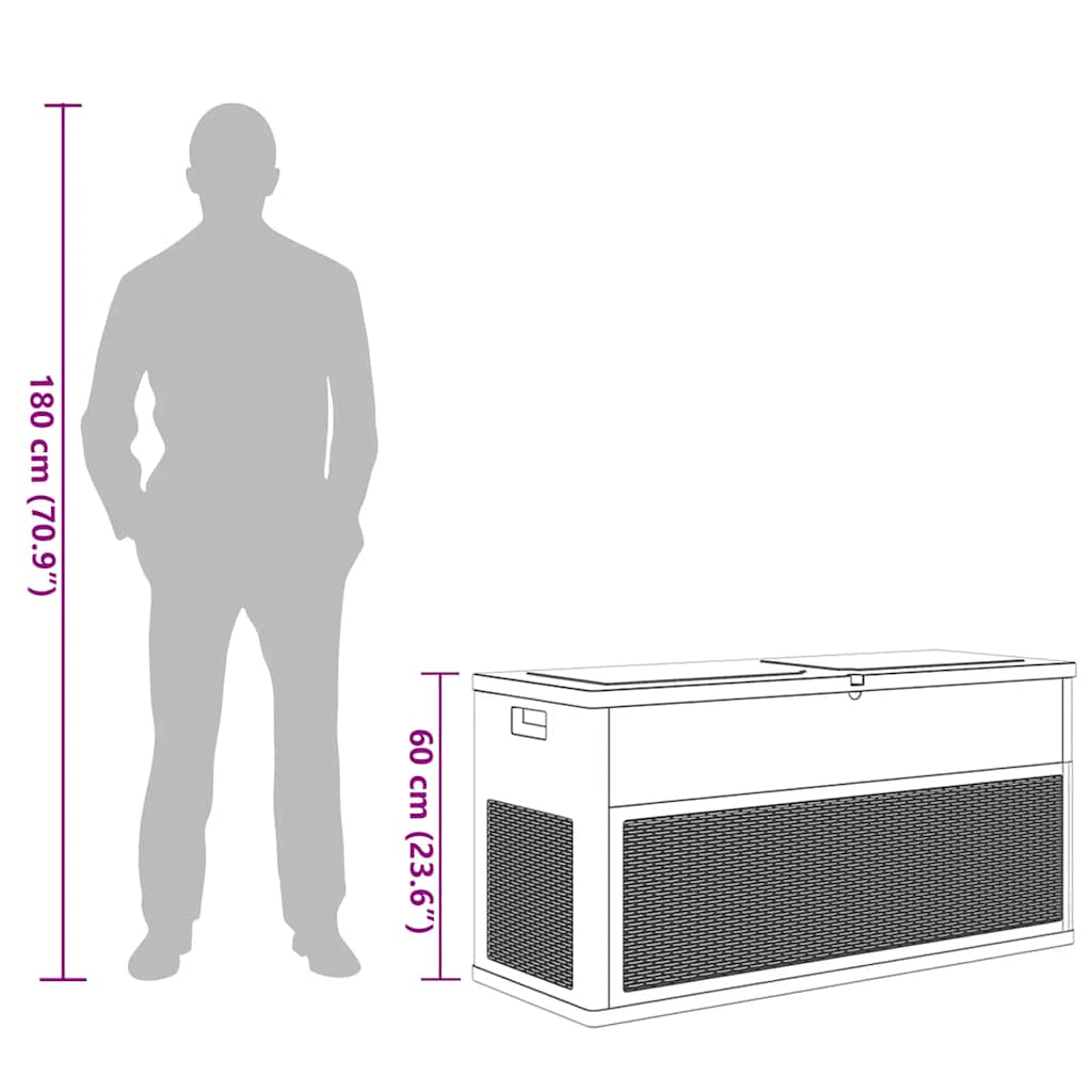 Garten-Aufbewahrungsbox 320 L Anthrazit