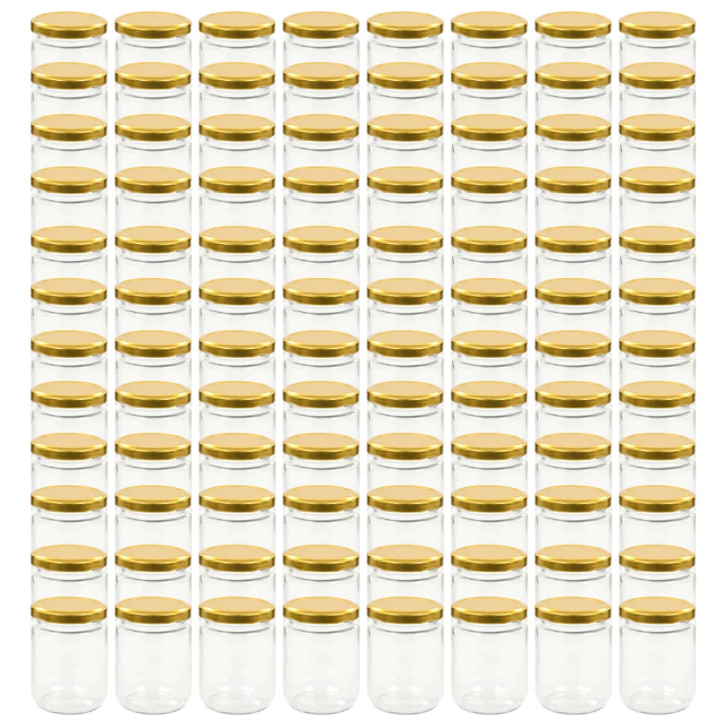 Marmeladengläser mit Goldenem Deckel 96 Stk. 230 ml